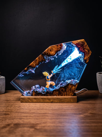 Saiyan Warrior Resin Lamp